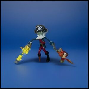 Plants vs Zombies Captain Dead Beard & Parrot 3.5" Figure Jazwares.(#21)